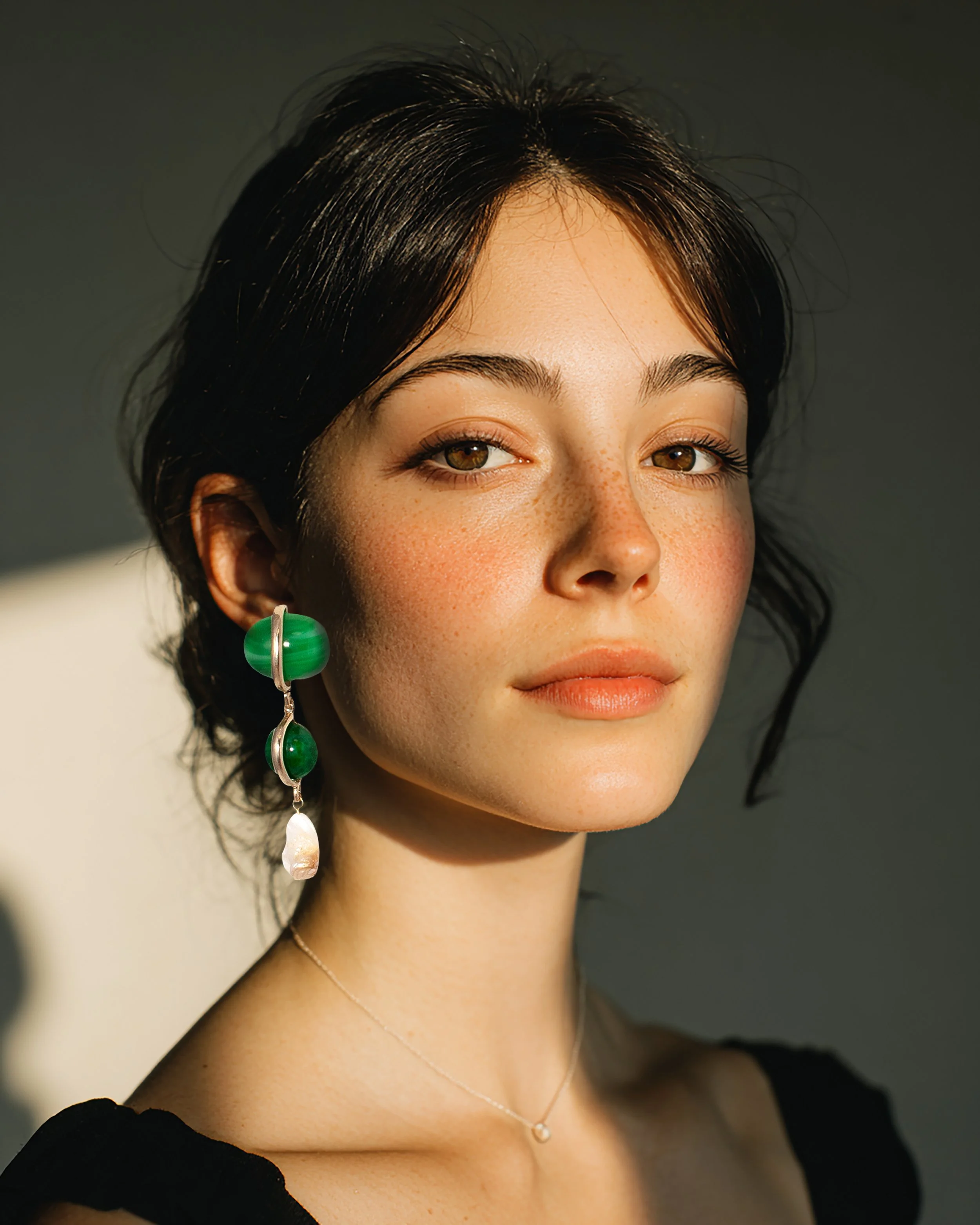 CASTLECLIFF GRADIENT EARRING ON MODEL.jpg