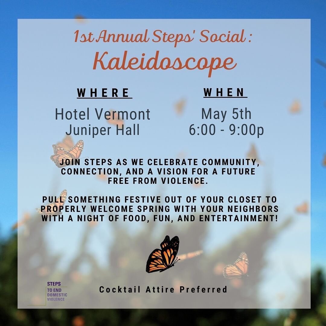 Our Steps&rsquo; Social is officially one week away!! 

We invite everyone to come join us for a fun evening and chance to celebrate community, connection and a vision for a future free from violence. 

Highlights of the night include amazing food an