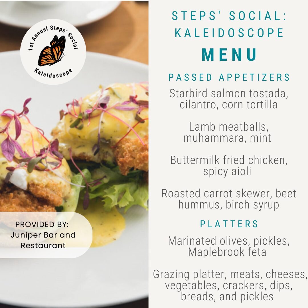 Enjoy these passed appetizers and platters while you listen to live tunes and browse our raffle and silent auction! 

These delicious items and a cash bar are provided by Juniper Bar and Restaurant. Hotel Vermont's in-house restaurant serving fresh, 