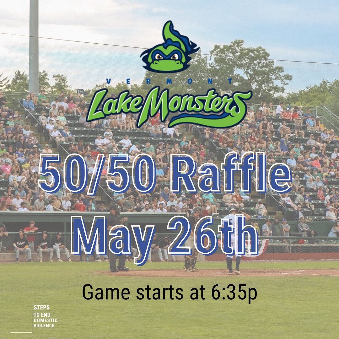 Come say hi and enter our 50/50 raffle at a @vermontlakemonsters game! 

On Friday, May 26th team members will be at Centennial Field selling raffle tickets, talking about our organization and cheering on the players! 

Don&rsquo;t have a season pass
