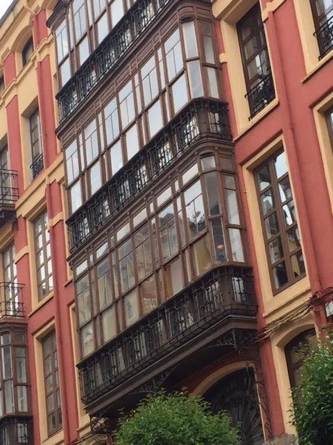 Unique windows in every building in Santander