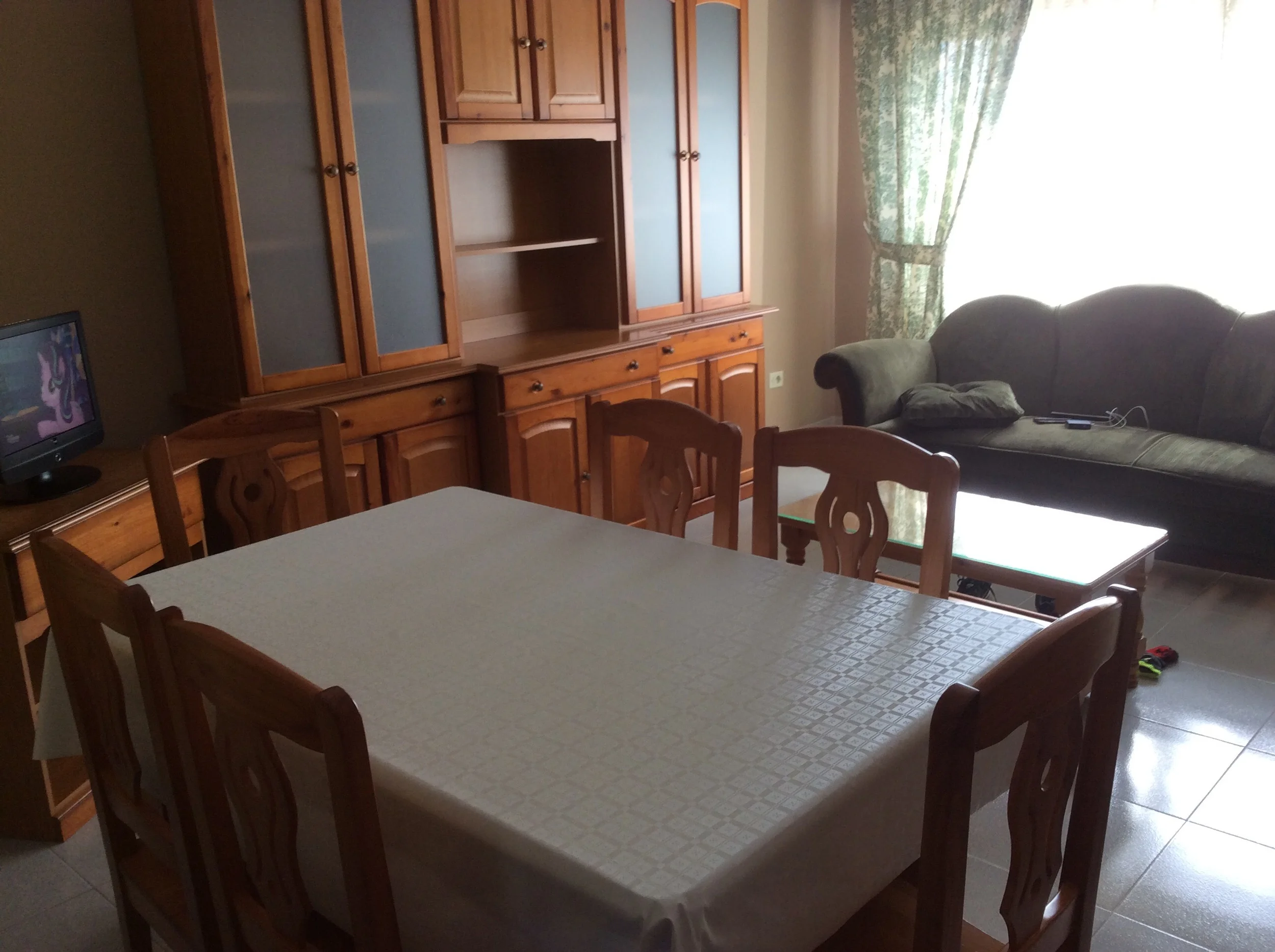 Living room and dining room