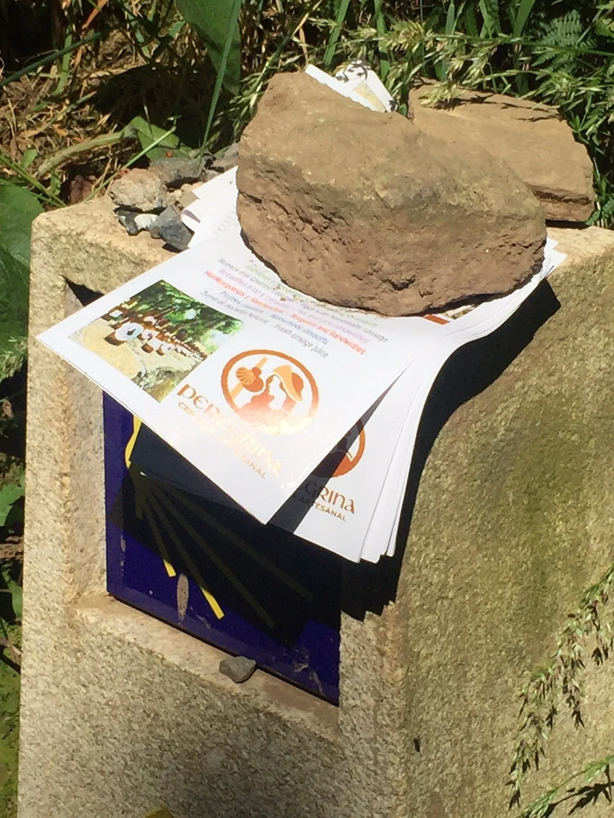 Advertisements for pilgrims who might be hungry