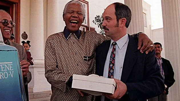 Nelson Mandela and his jailer Christo Brand
