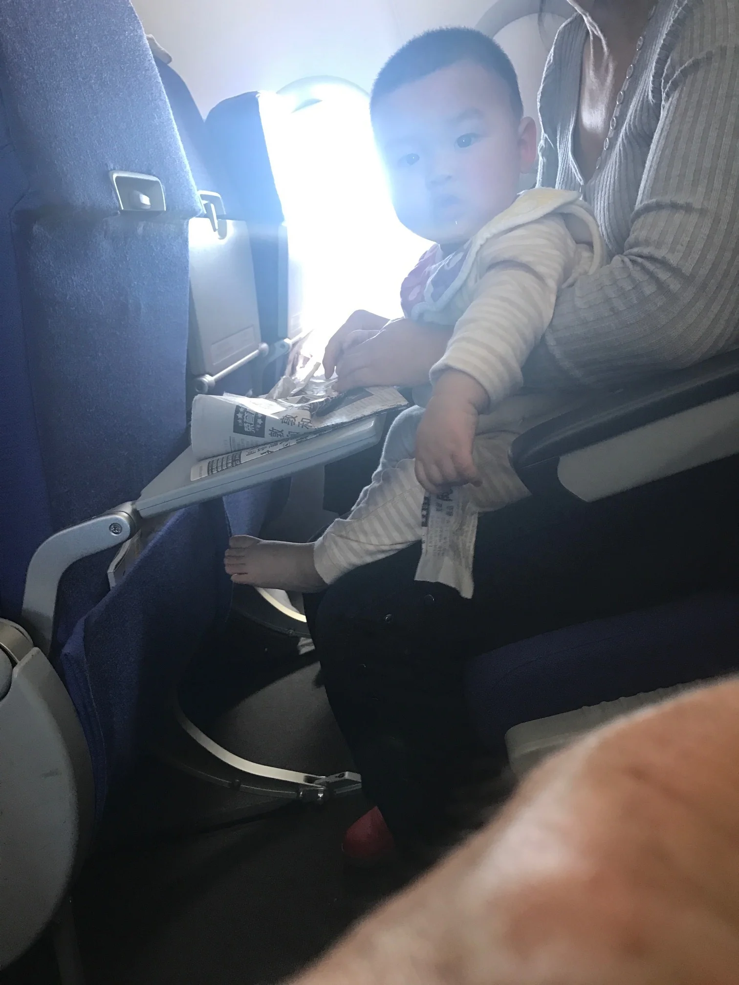 Baby kindness on plane
