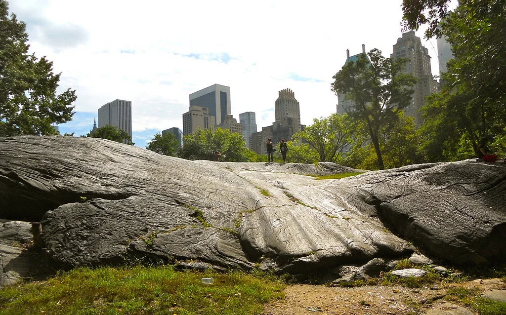 Bedrock (schist) in Central Park