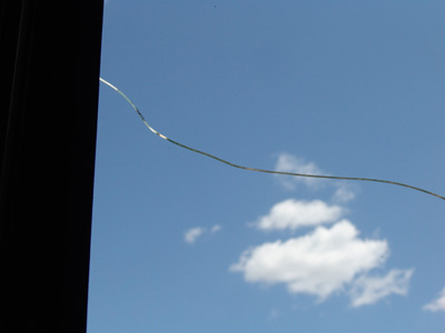 The crack in my window.