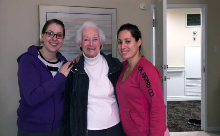 The great reveal at the end of move day with Mrs. Wortsman in her lovely new suite!