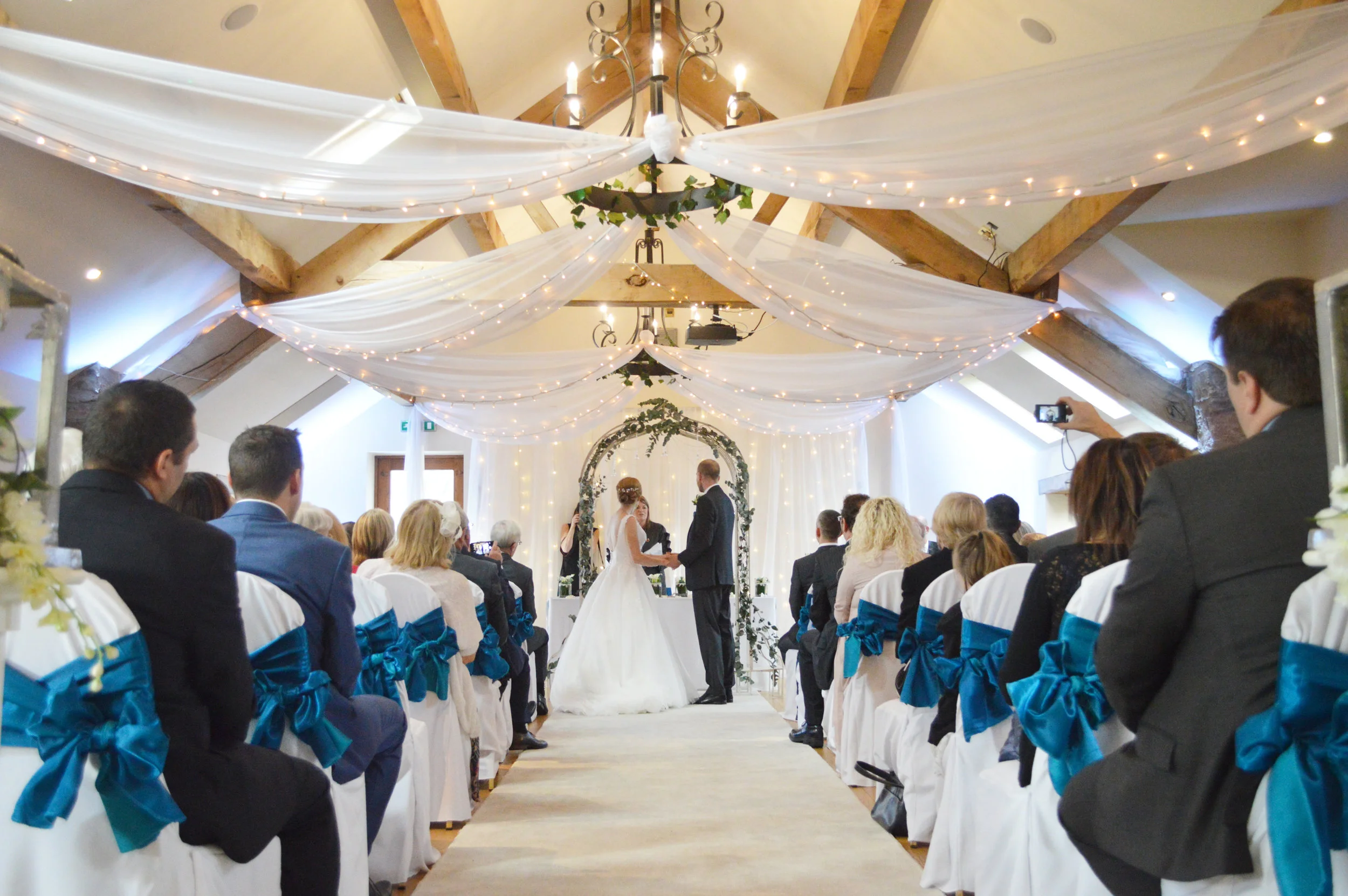 Arch way and fairy light backdrop