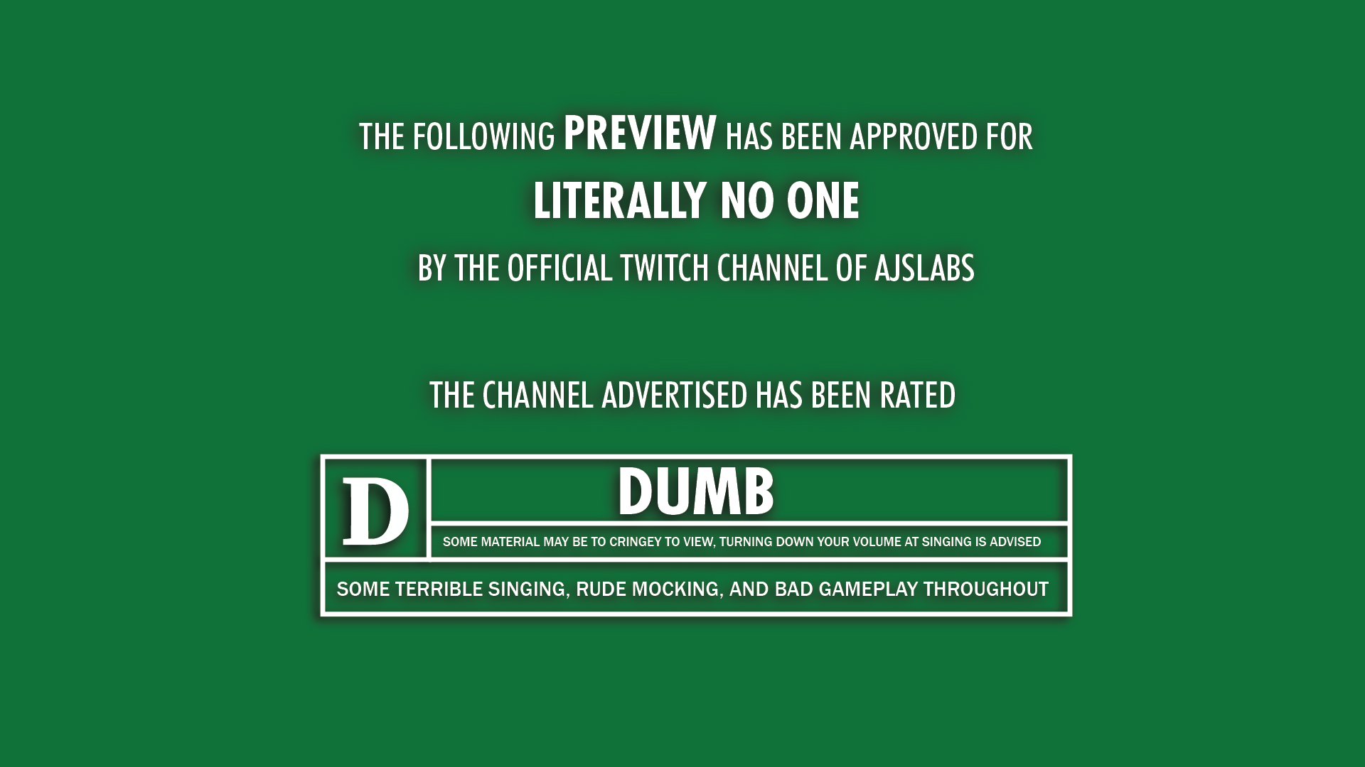 Ajslabs Twitch channel Trailer