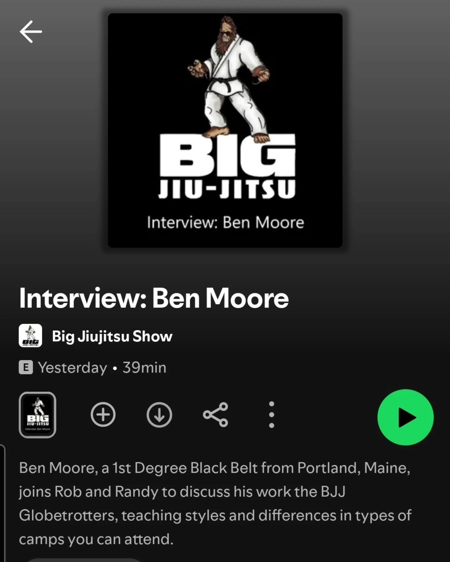 New episode is out today! Check out our conversation with @benmooremedia and check out our new shirts on our web site. Link in the bio! 

#bjj #podcast #mma #grappling