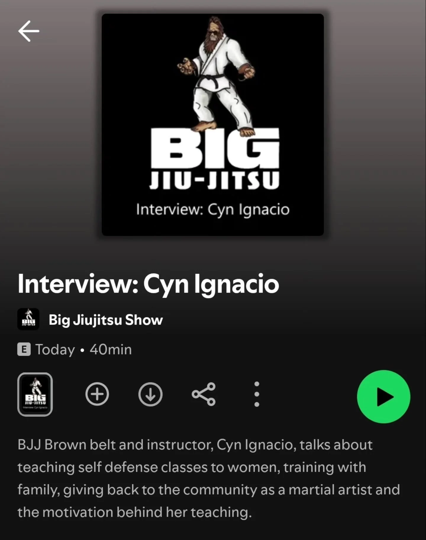 Another episode for your enjoyment, please give it a listen and tell us your thoughts. Cyn is an amazing inspiration and we are glad we had her on the show.

#bjj #mma #podcast #grappling #judo