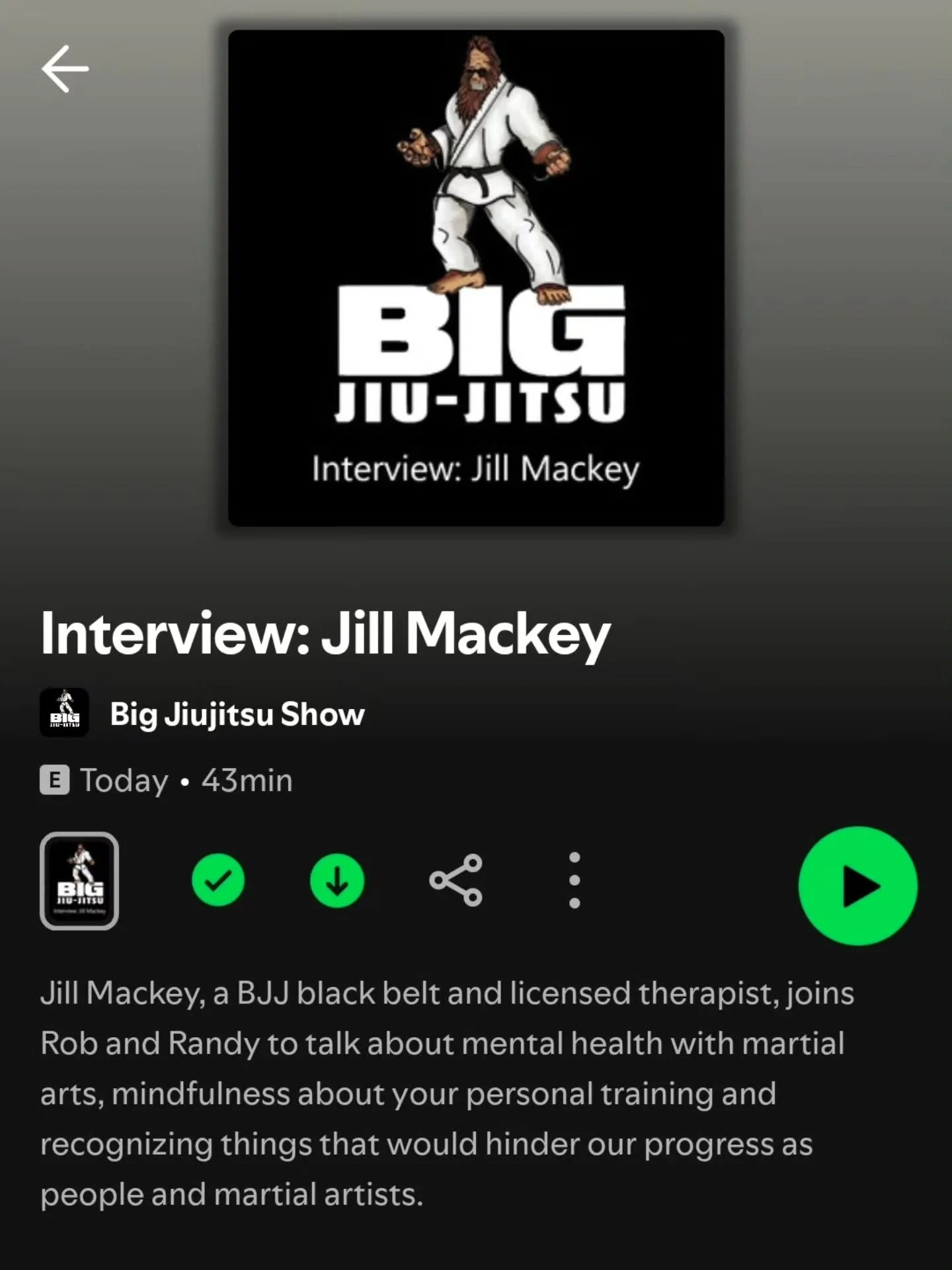 Jill Mackey joins us to talk about BJJ and mental health. Check it out!

#bjj #podcast #mma