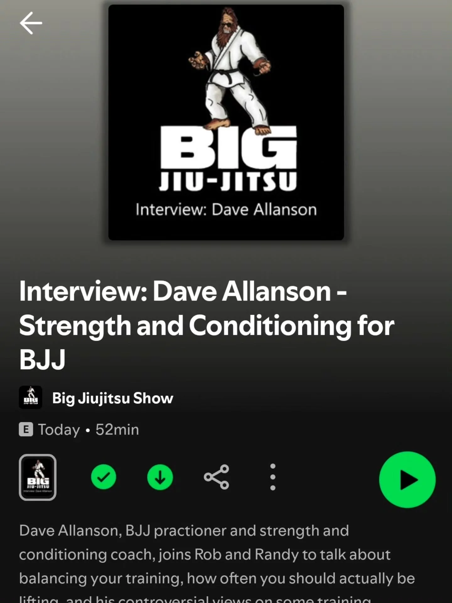 It's time for a new episode! We have Dave Allanson joining us this episode to talk about strength and conditioning to aid in your grappling training.

#bjj #mma #ufc #podcast