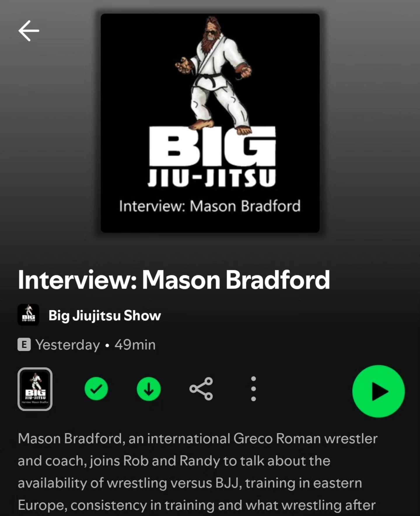 A new episode is out! This episode we have Mason Bradford, an international wrestling competitor and coach!

#bjj #wrestling #grappling