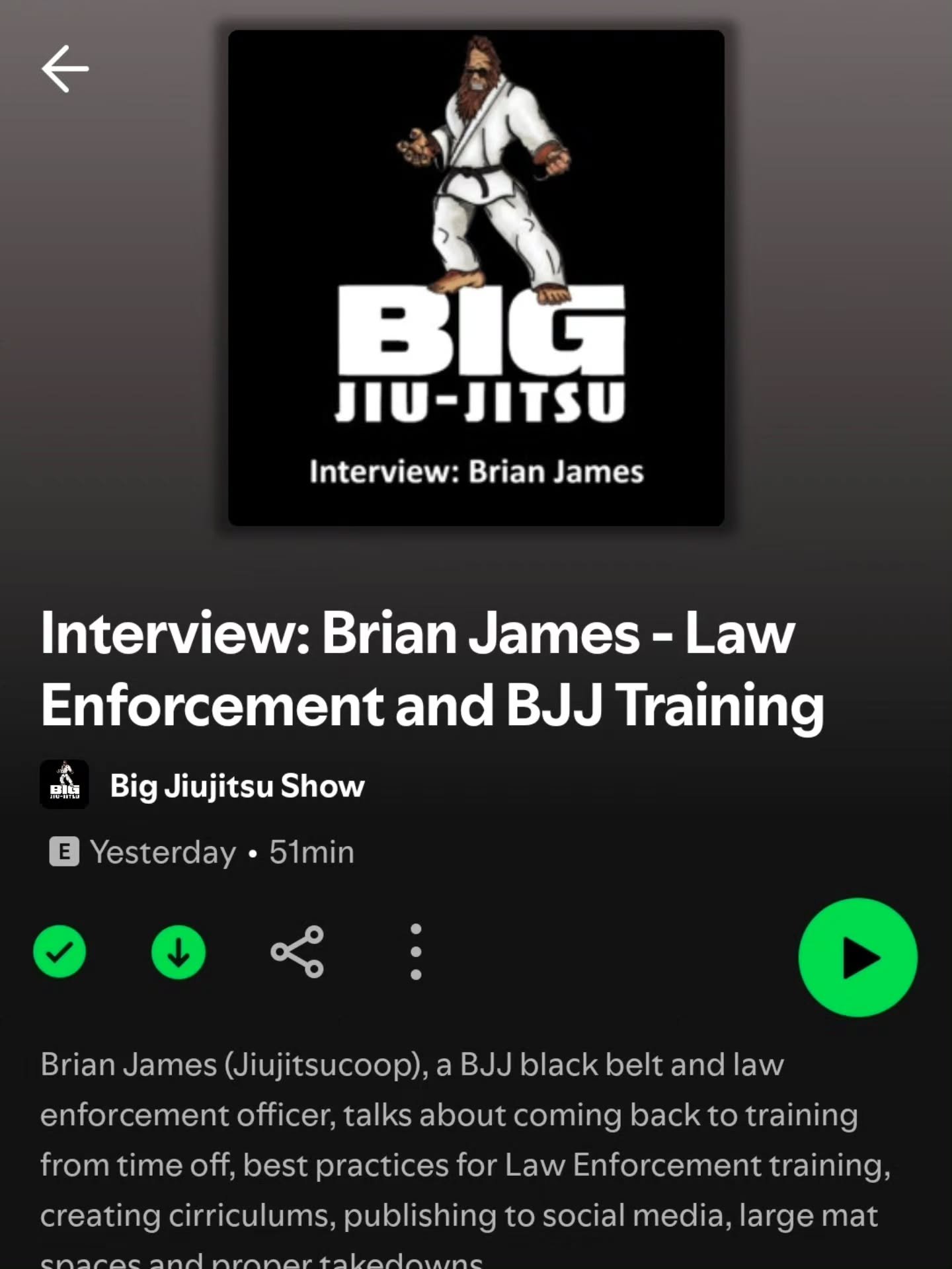 Another episode is out this week. This time we have Brian James and we had a great time! Check it out!

#bjj #podcast #mma #grappling