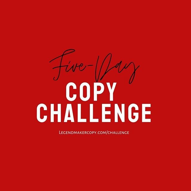 Warm up to your list again. Come create the Reignition Sequence&trade;️ that will put you back top-of-heart for the people who matter most to your business. 
The 5-Day Copy Challenge is free and will help you get back on track with your list! 
Link i