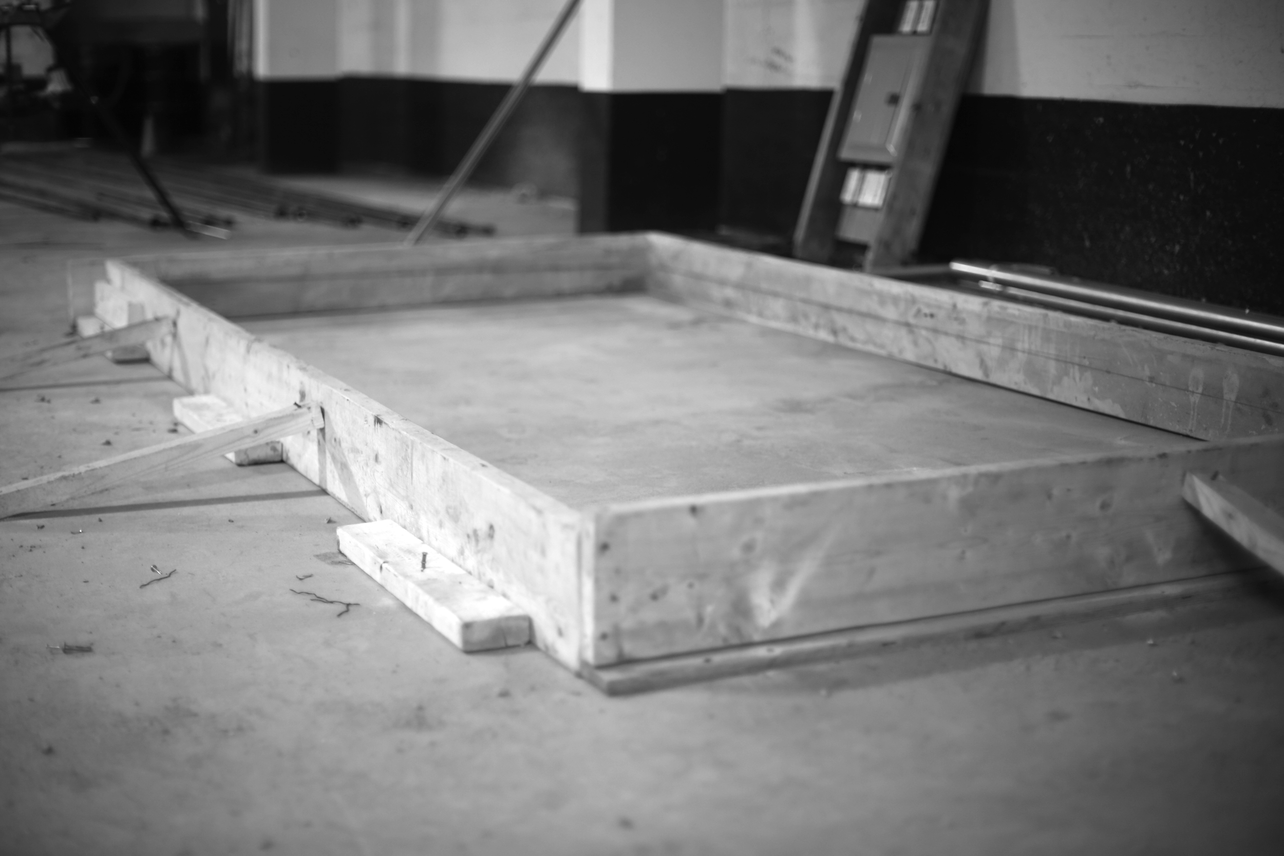 50% of the structure was set up for the Mechanical Room this week. This is a platform that will elevate the main electrical and venting structure to keep it dry at all times.