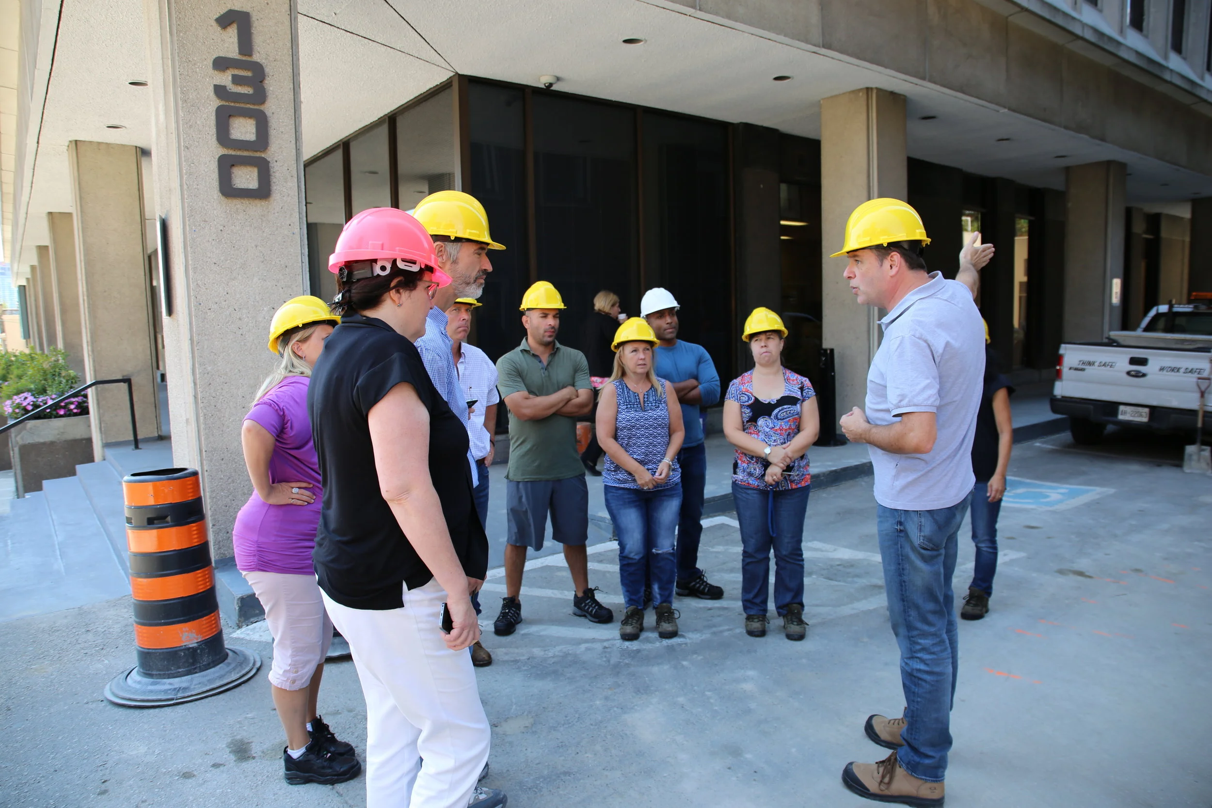 Conor Jones, Head of School leading the charge at the York School Laneway, starting the tour.
