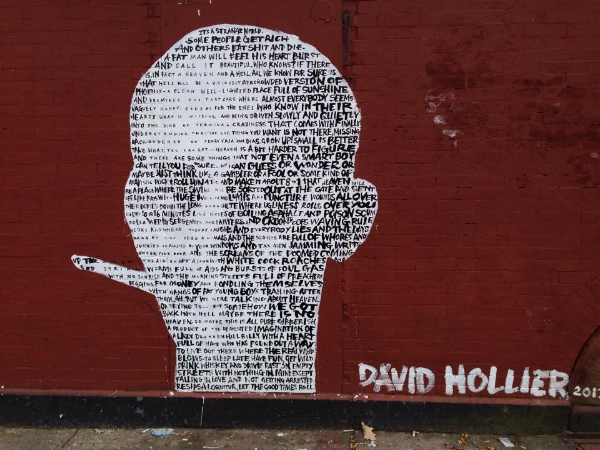 A piece by David Hollier, Brooklyn in 2014.