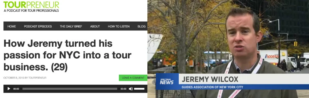 Featured on tourpeneur podcast, Spectrum ny1 news, patch news, guideadvisor, & more!