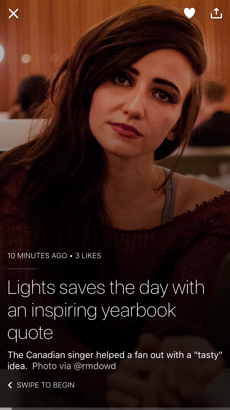 Lights Twitter Music Page Feature