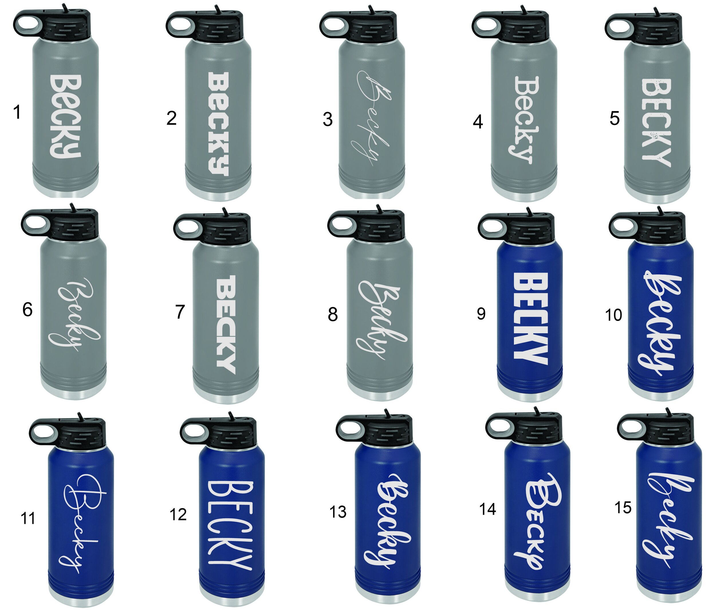 32 Oz Custom Name Water Bottle — The Knotty Nail