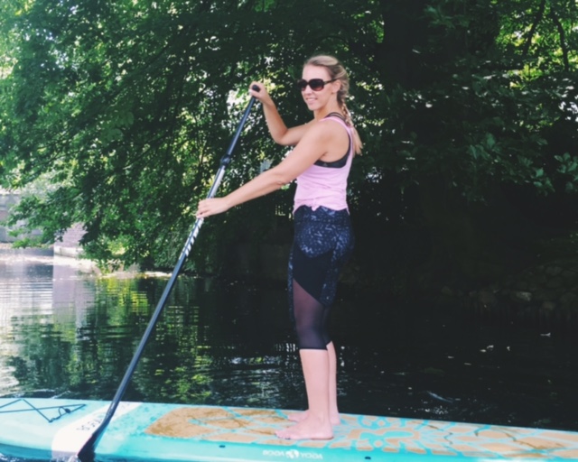 SUP Yoga in Hamburg, Alster
