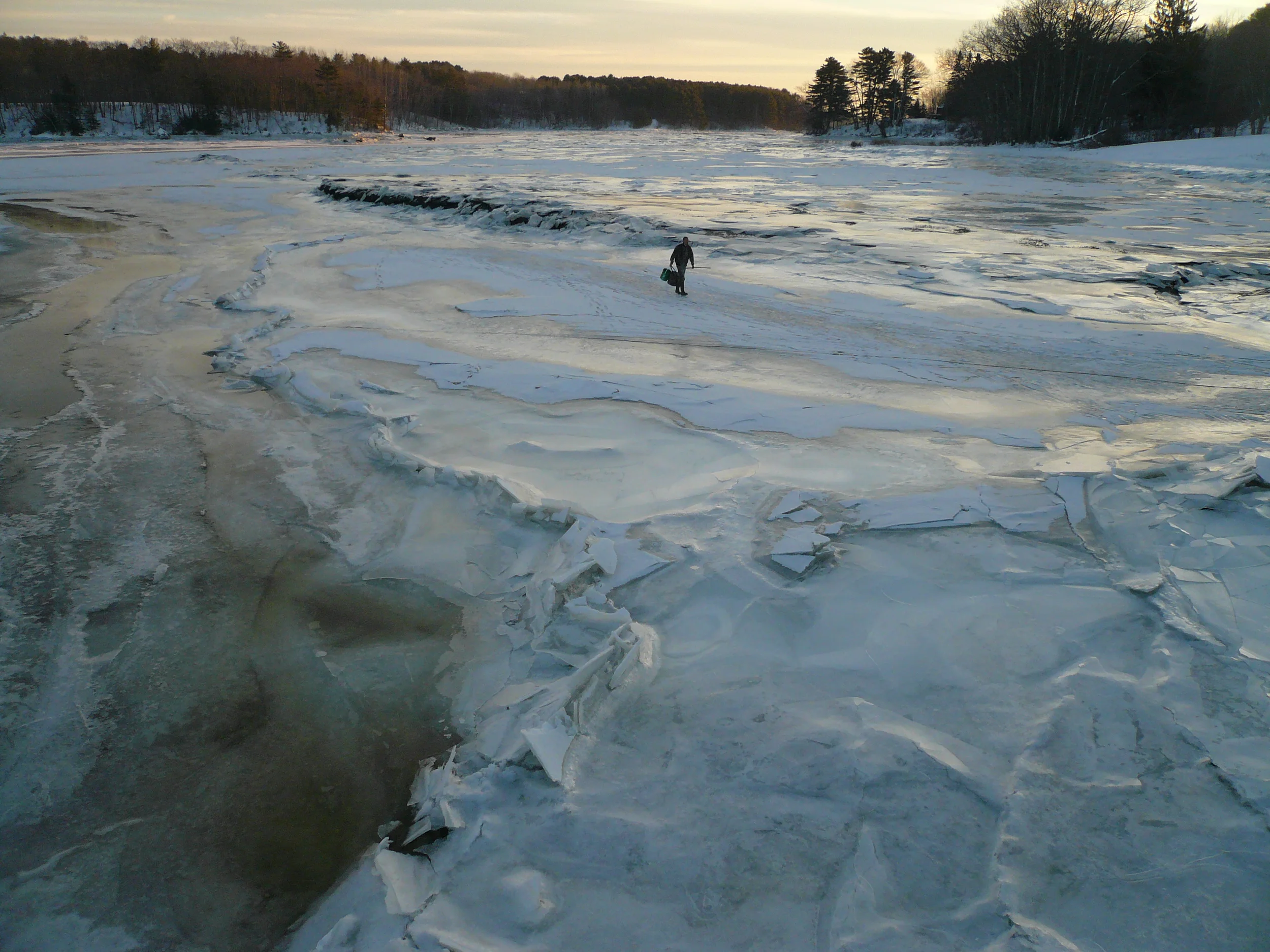 Ice Fisherman, Medomak River, Waldoboro, ME, 2013
