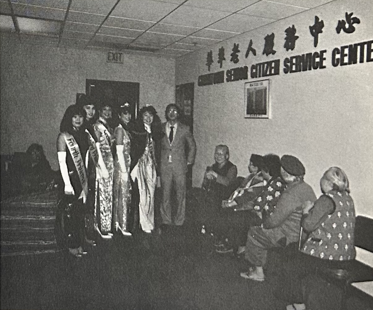 Senior Citizens welcome Queen Judy and her Court.