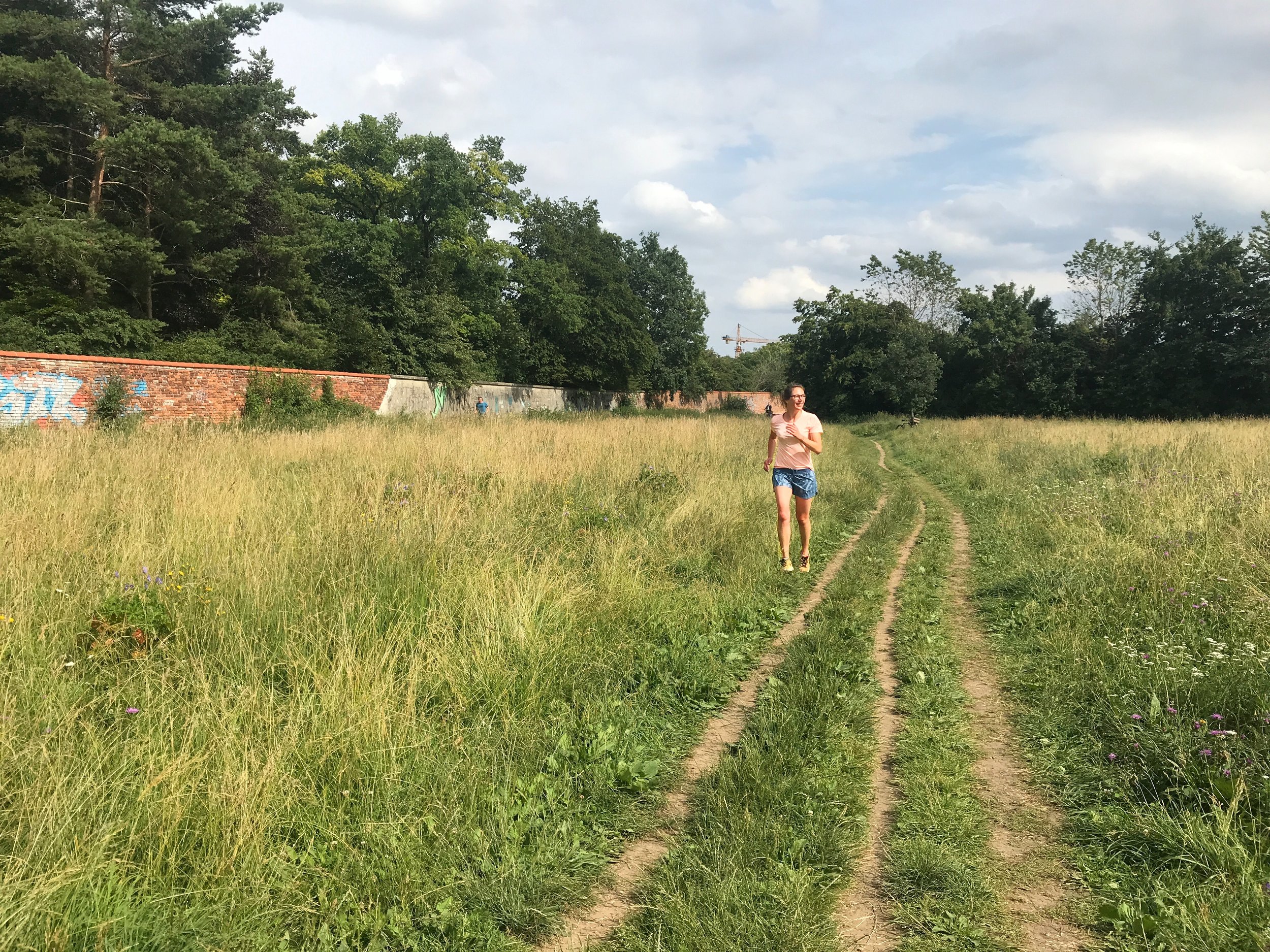 Beim long run vor den Mauern des Nymphenburger Schlossparks