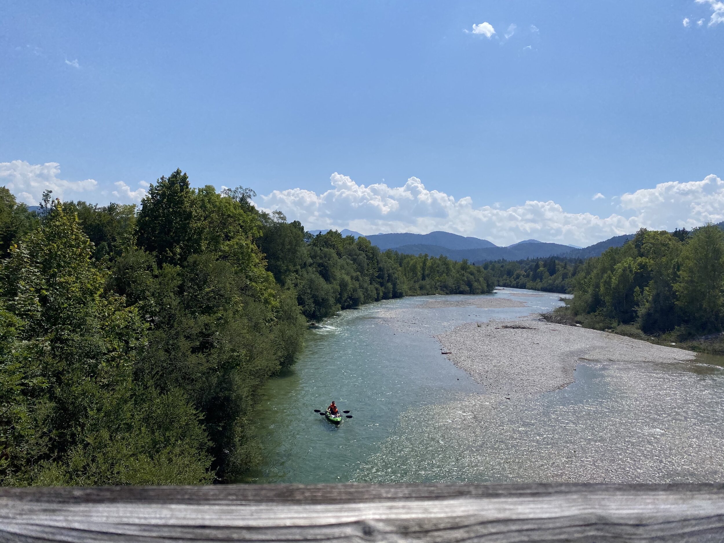 Über die Isar bei Lenggries