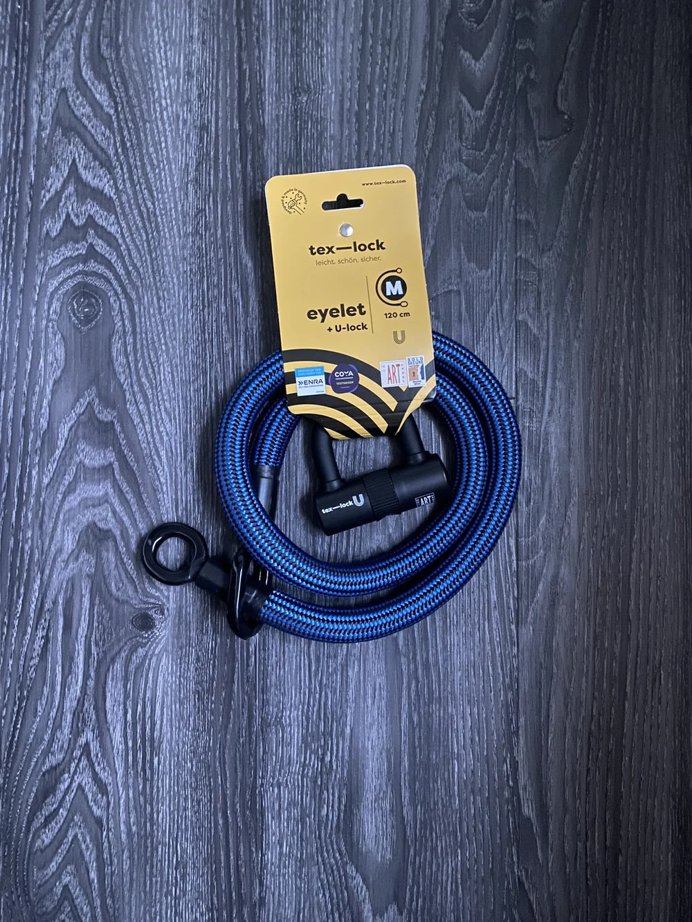 Das nigelnagelneue tex-lock eyelet in seiner Verpackung 