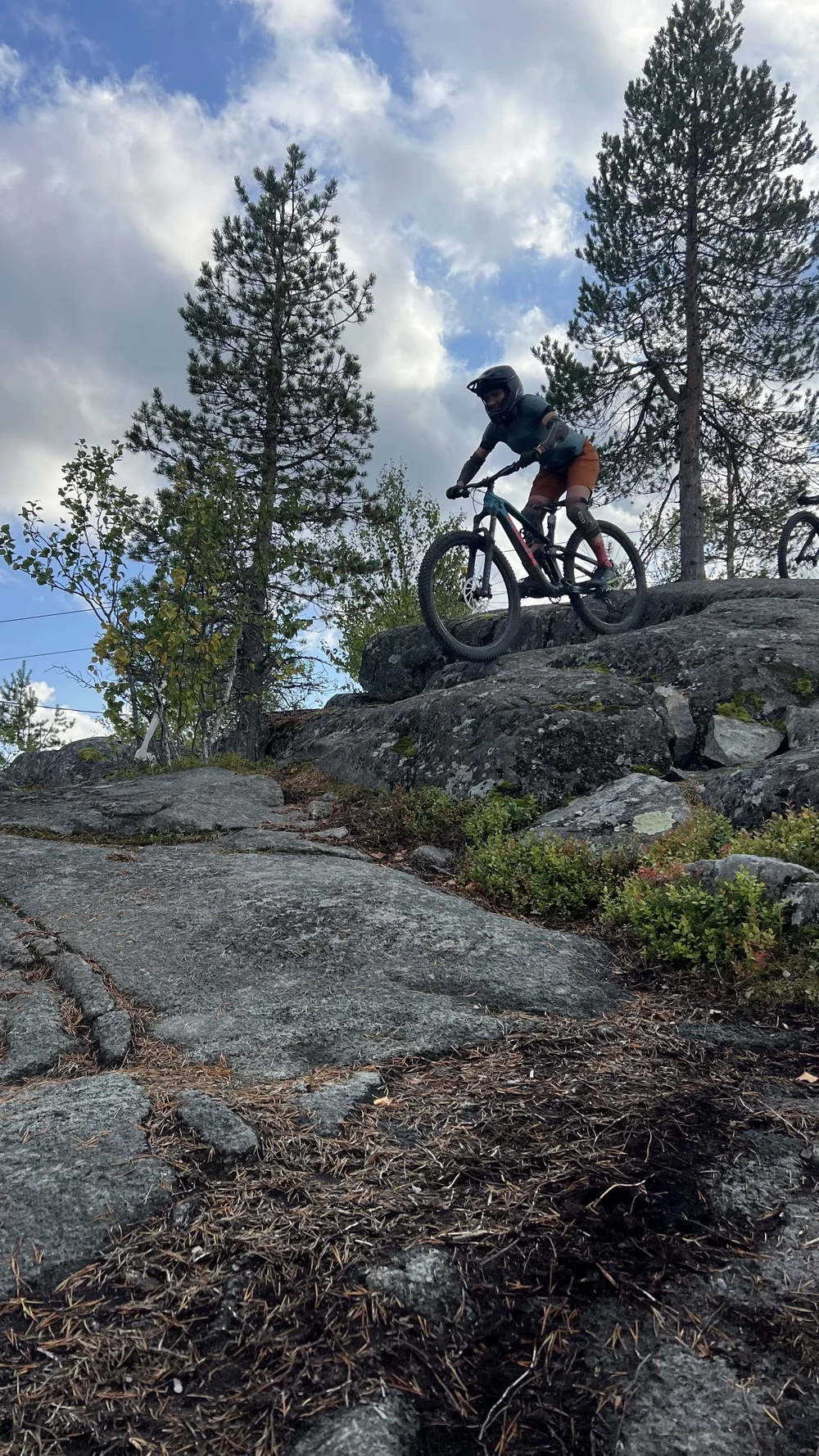 Felsige Passage im Bike Park