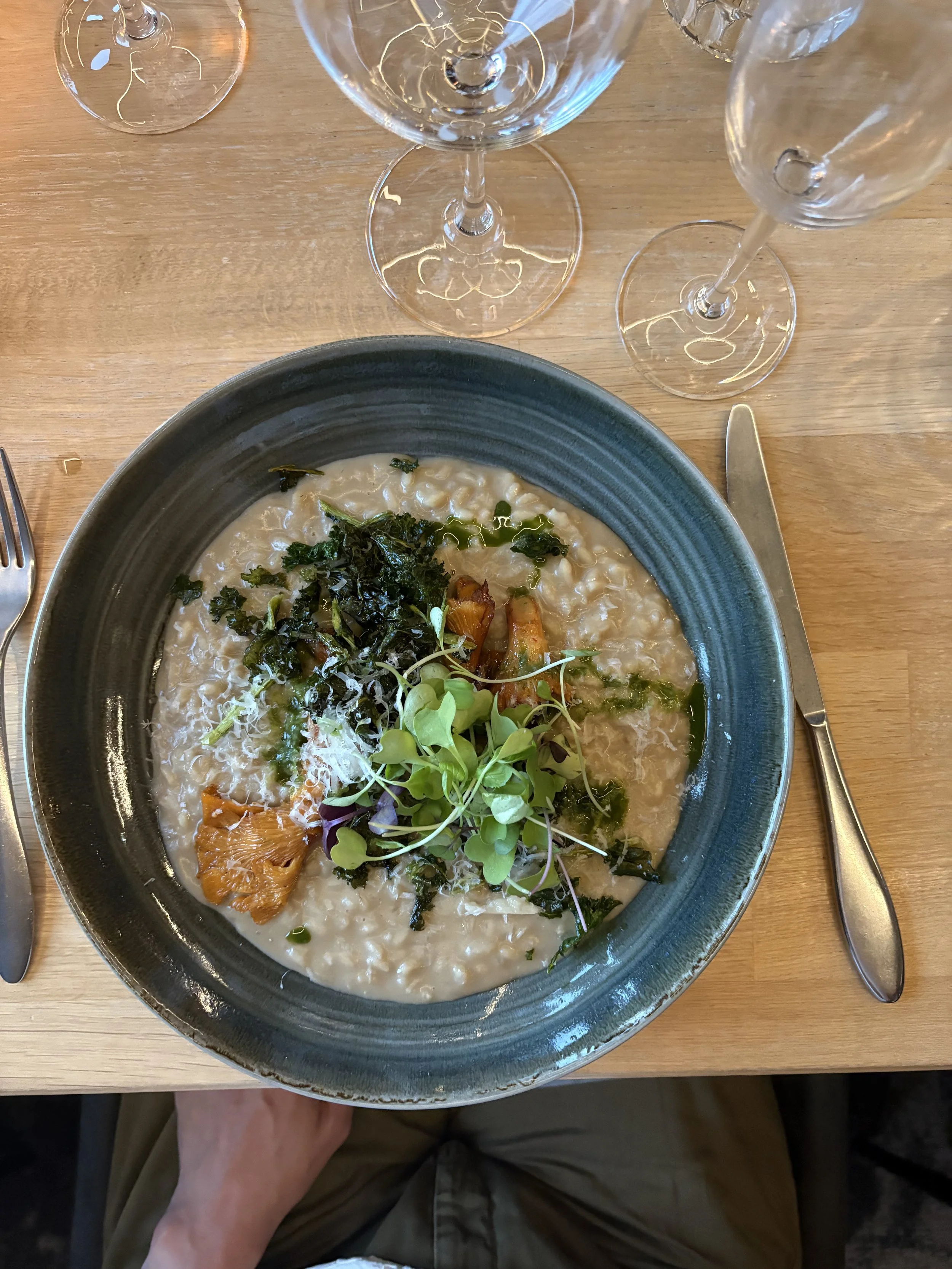 Pilz-Risotto im Hilltop Restaurant 