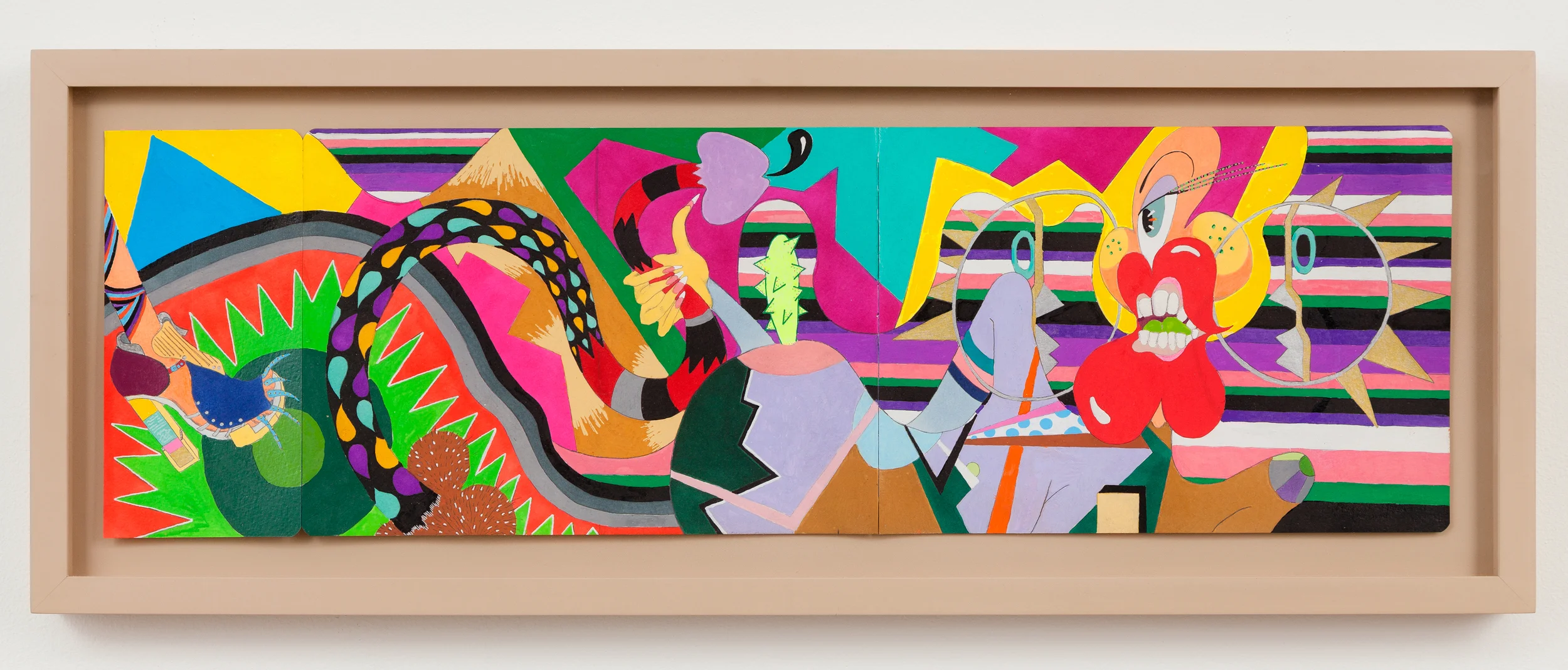 Assume Vivid Astro Focus Bodacious Anaconda Lasso Cyclops Trannie 2013 Drawing on paper 11.5 x 30 inches