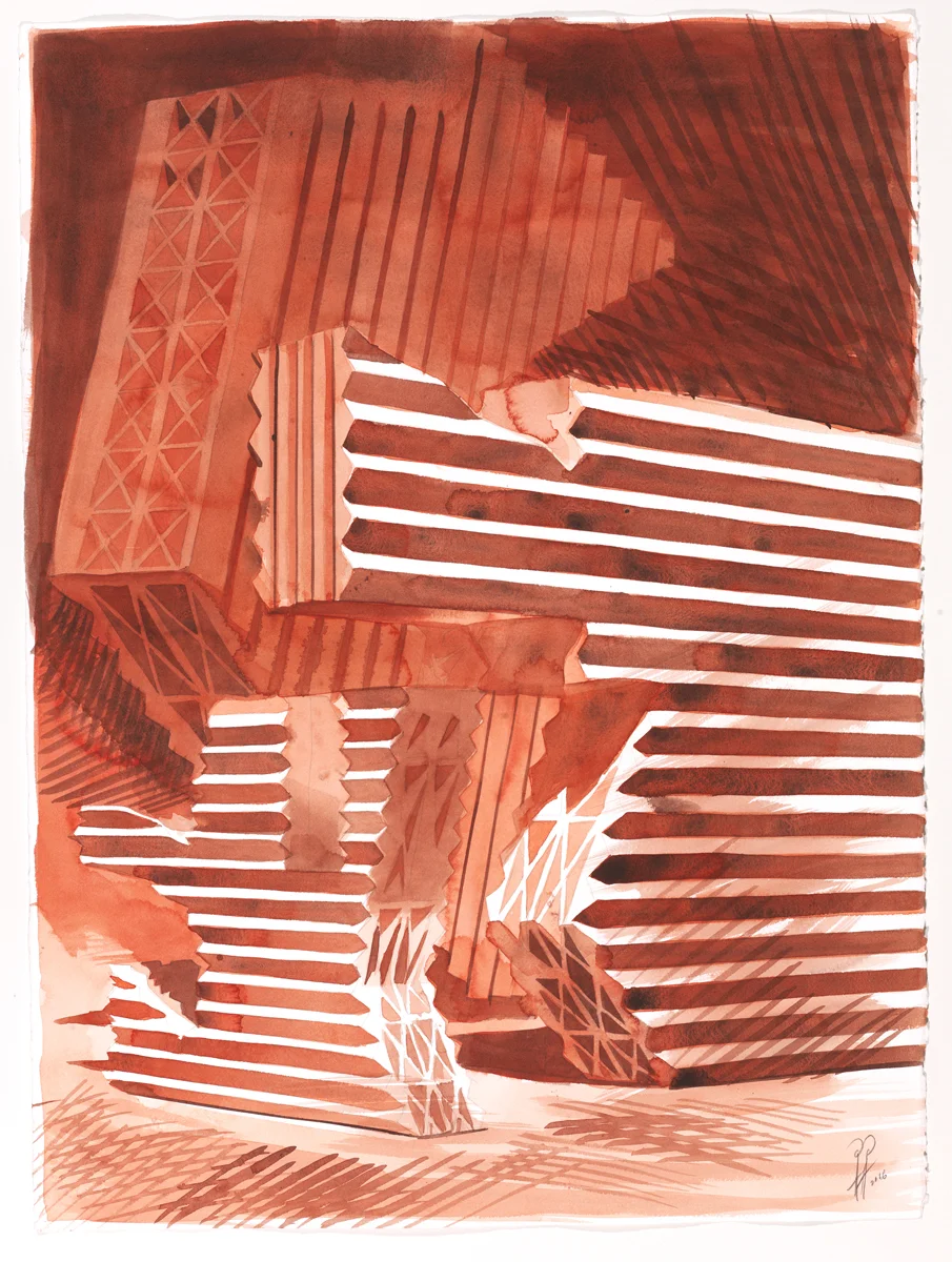 Untitled, 2016 Watercolor 30 x 27 inches