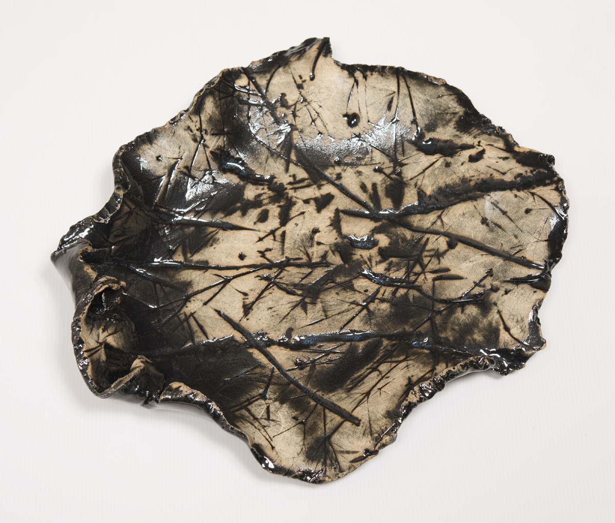 Alan Sonfist Ceramic Relic of Hemlock Forest #5, 1971 High Fired Stoneware 18 x 15 inches
