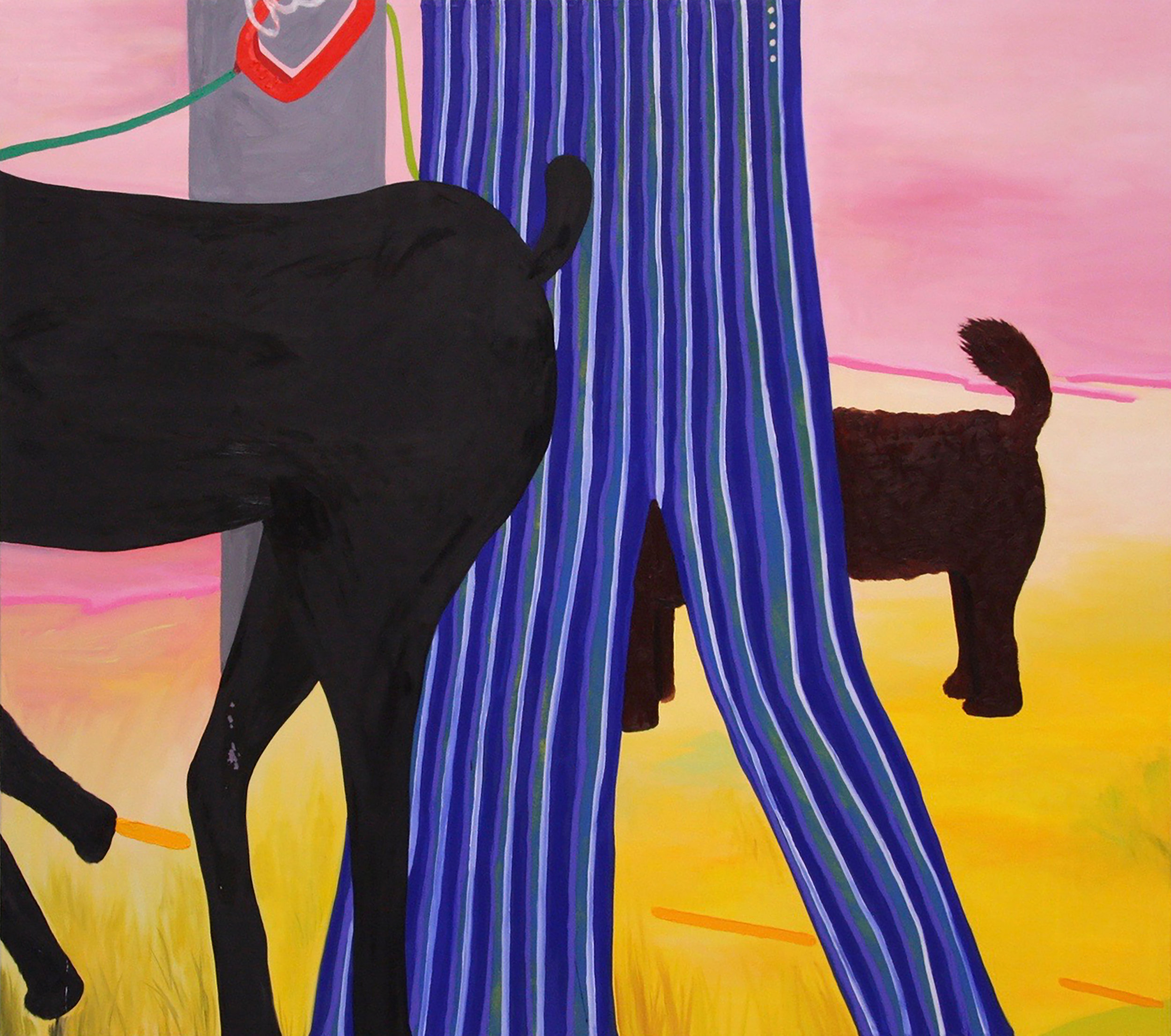 Smells like spring, 2017 Flashe and oil on canvas 55 x 63 inches