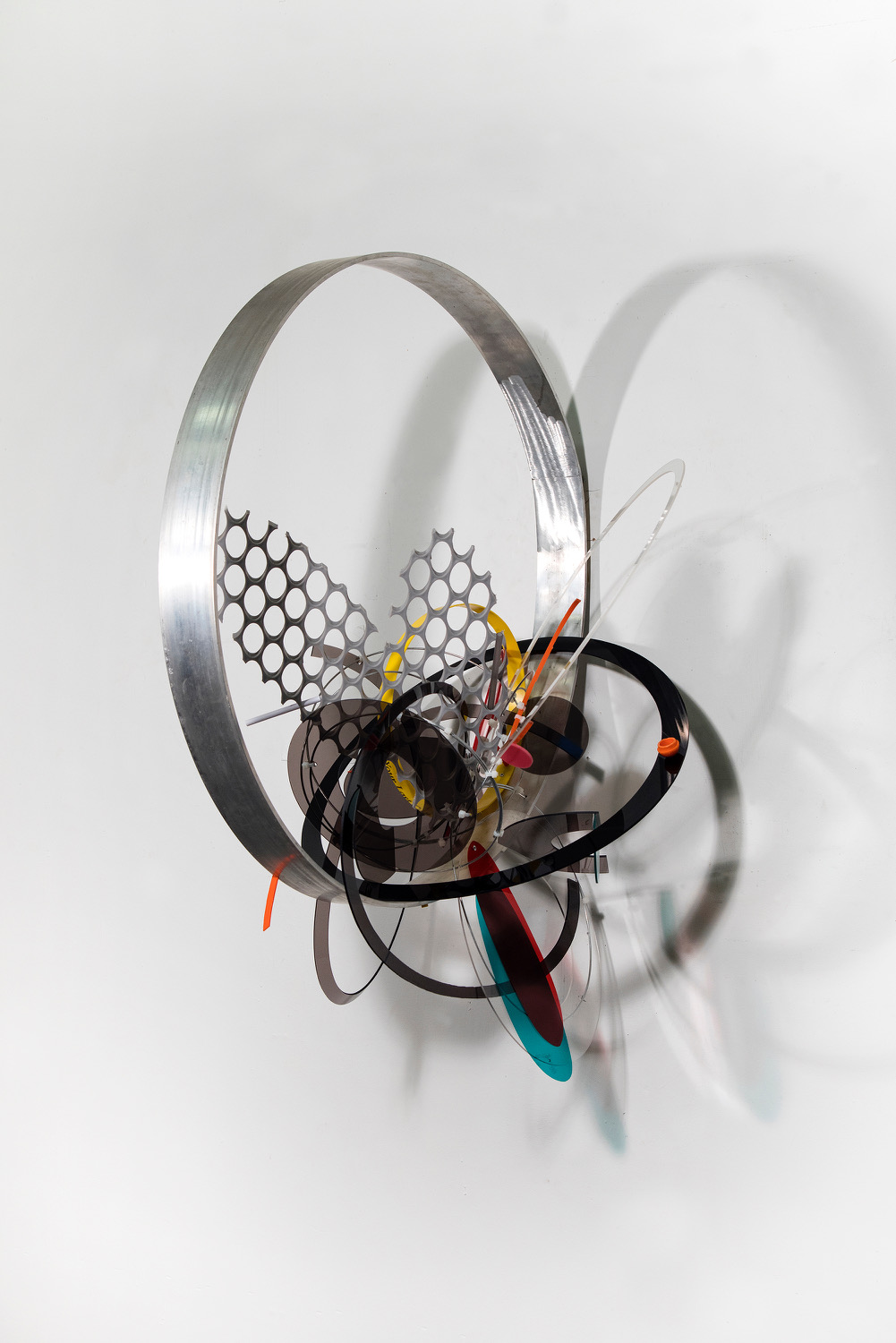 Resaca, 2017 Plexiglass, wire, aluminum, variable repurposed media, polyurethane, plastic zipties 42 x 32 x 30 inches
