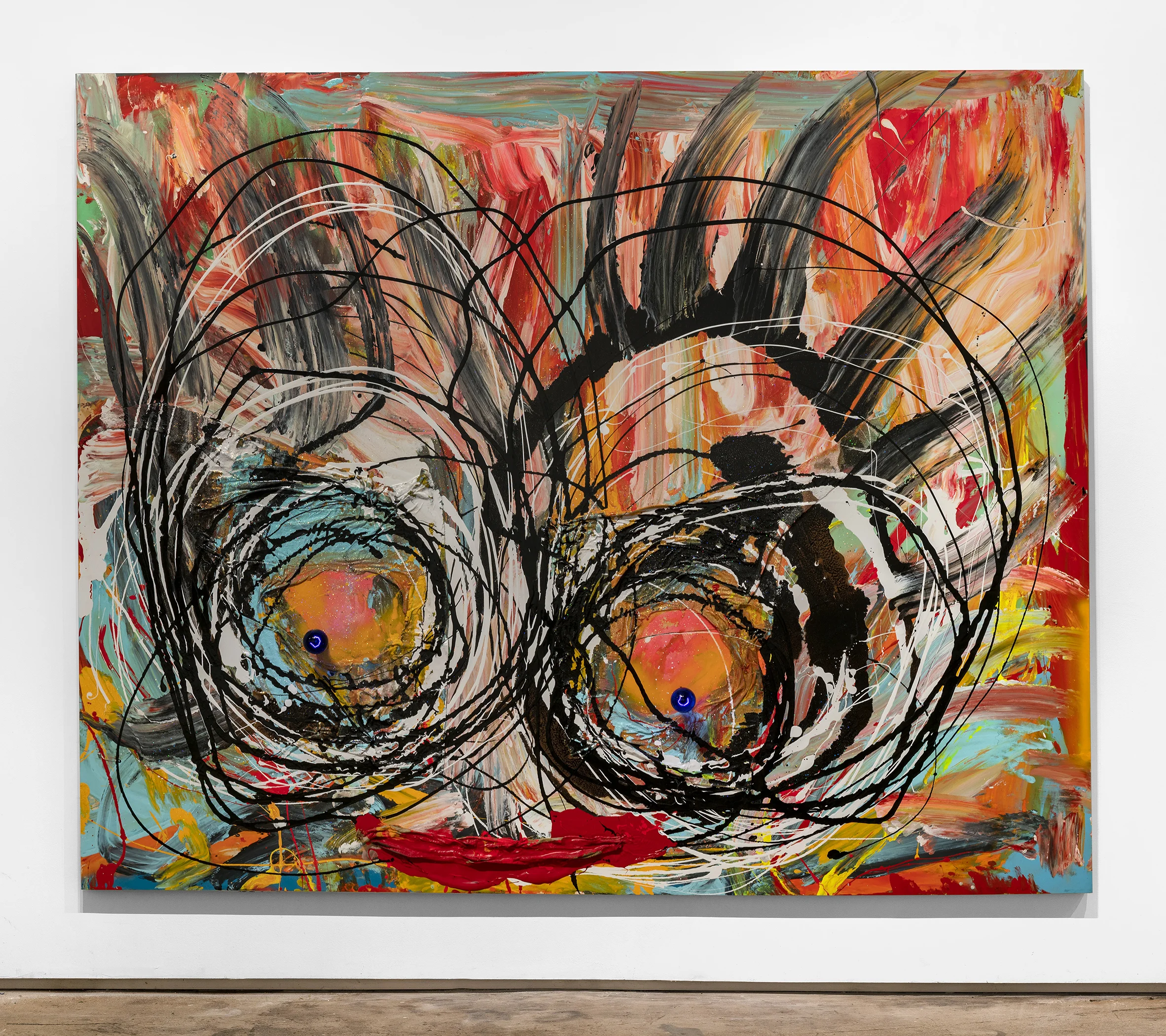  Jon Pylypchuk    Untitled , 2017 Mixed media on panel 78 x 96 in 198 × 243.8 cm 