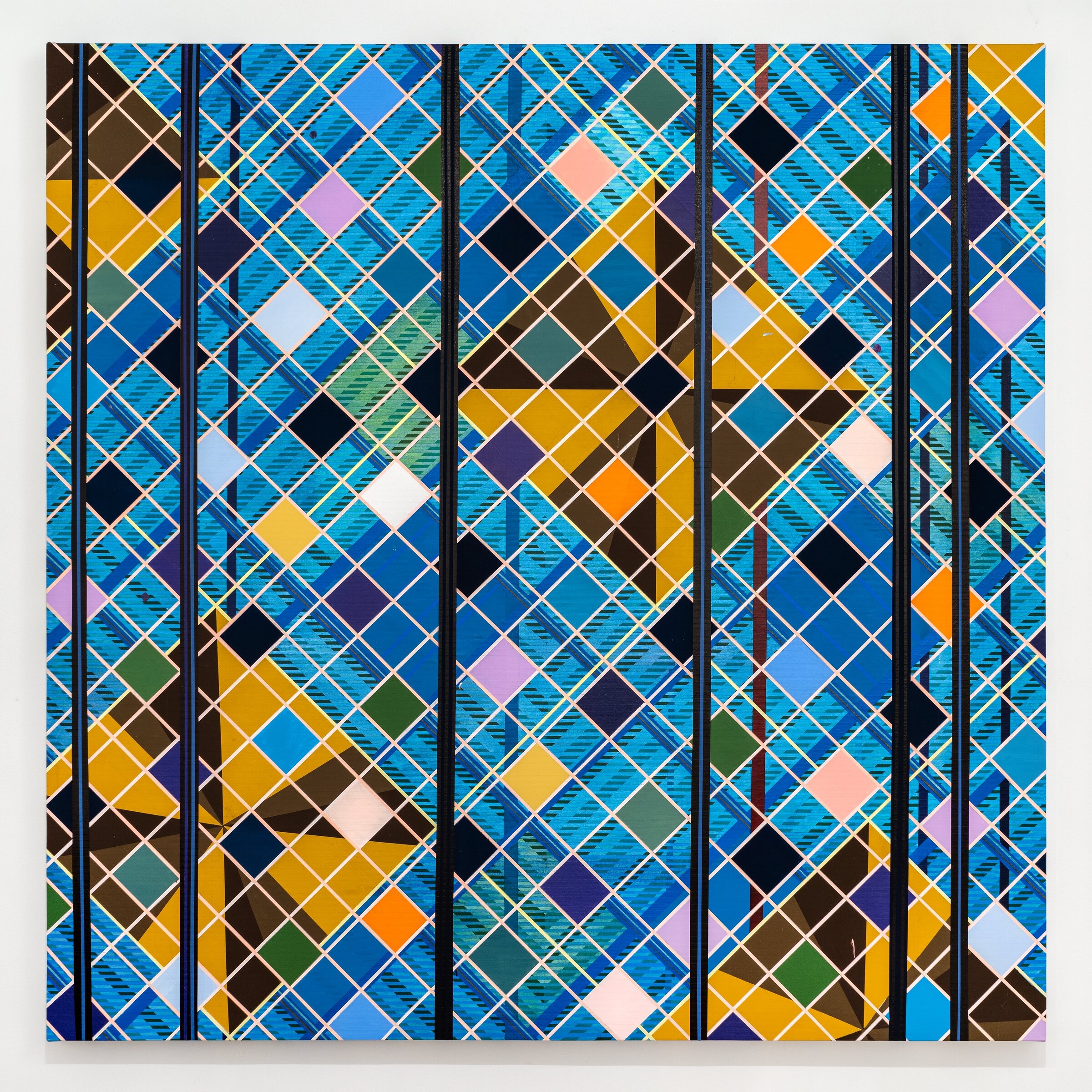   Kelley Johnson   Flicker , 2020 Flashe and acrylic on canvas 74 x 74 inches   