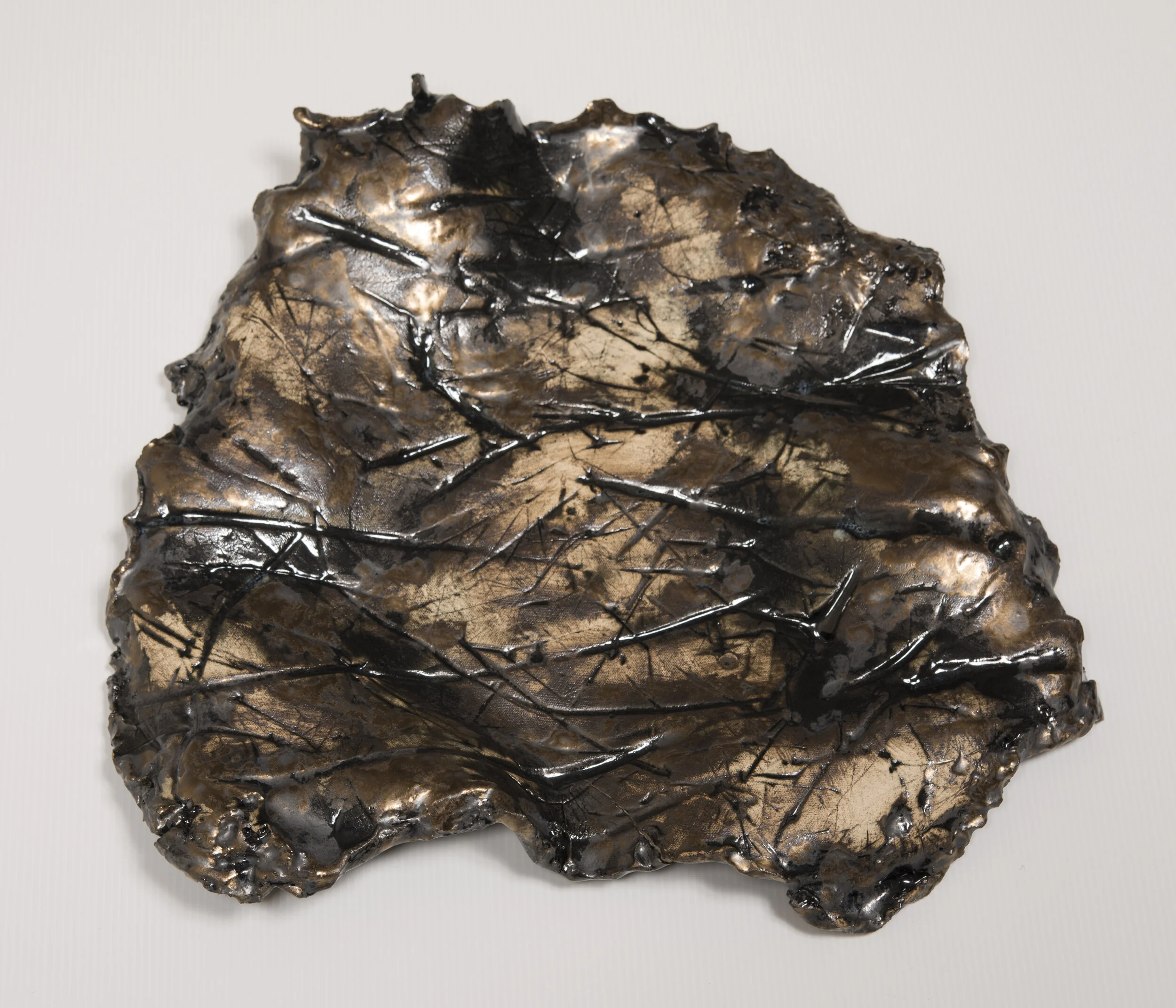   Alan Sonfist   Ceramic Relic of Hemlock Forest #1,  1971 High Fired Stoneware 18 x 18 inches 