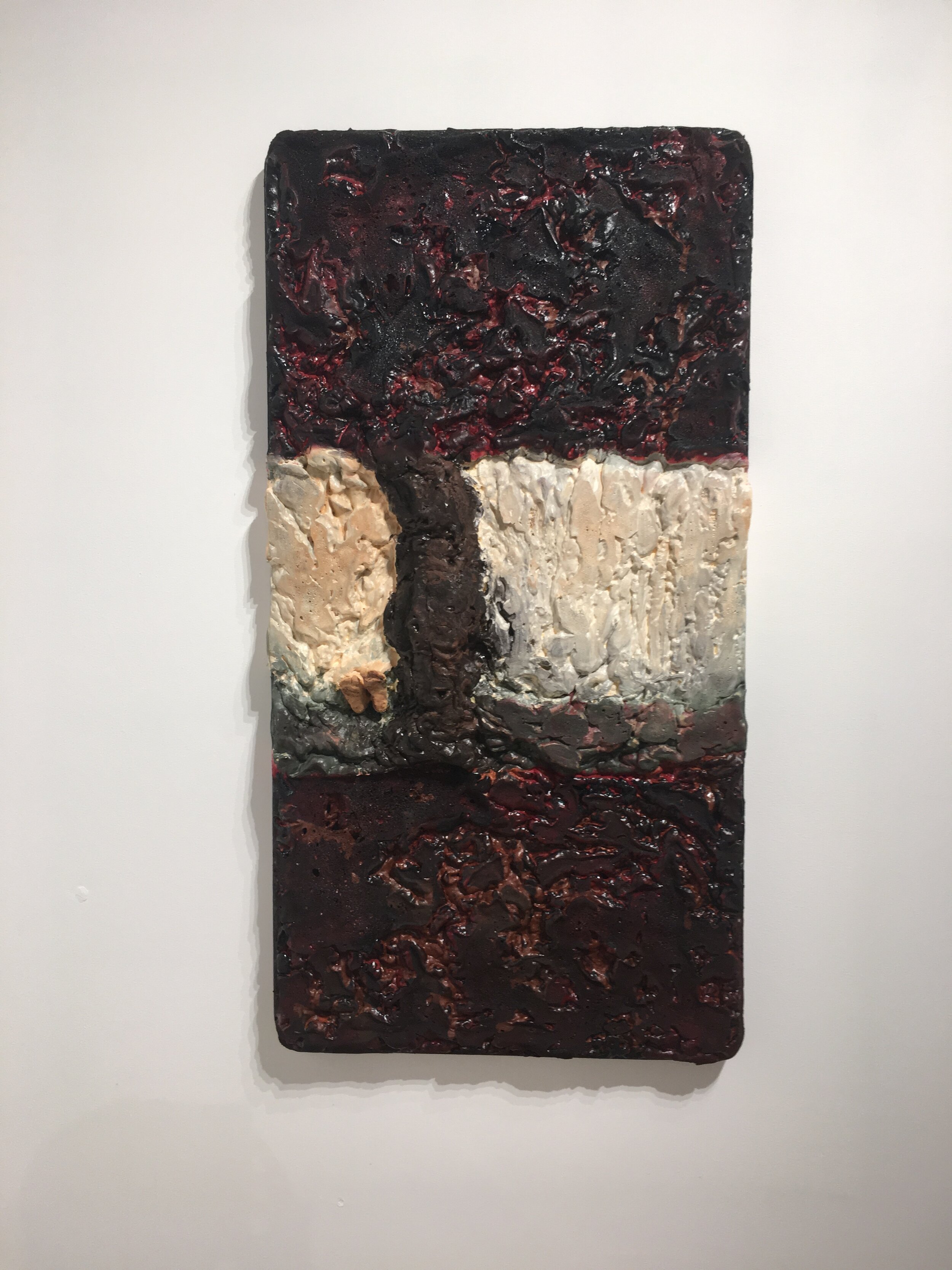   Nicholas Gauthier   Idyllic Stasis,  2020 Acrylic on media media 46 x 24 inches 