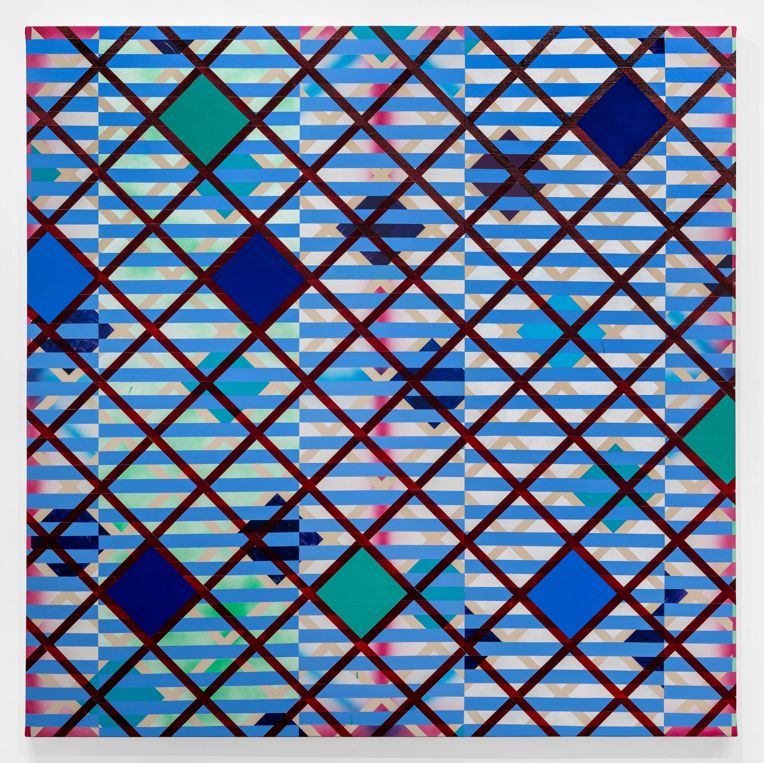  Kelley Johnson    Untitled,  2020  Acrylic and flashe on canvas  74 x 74 inches    