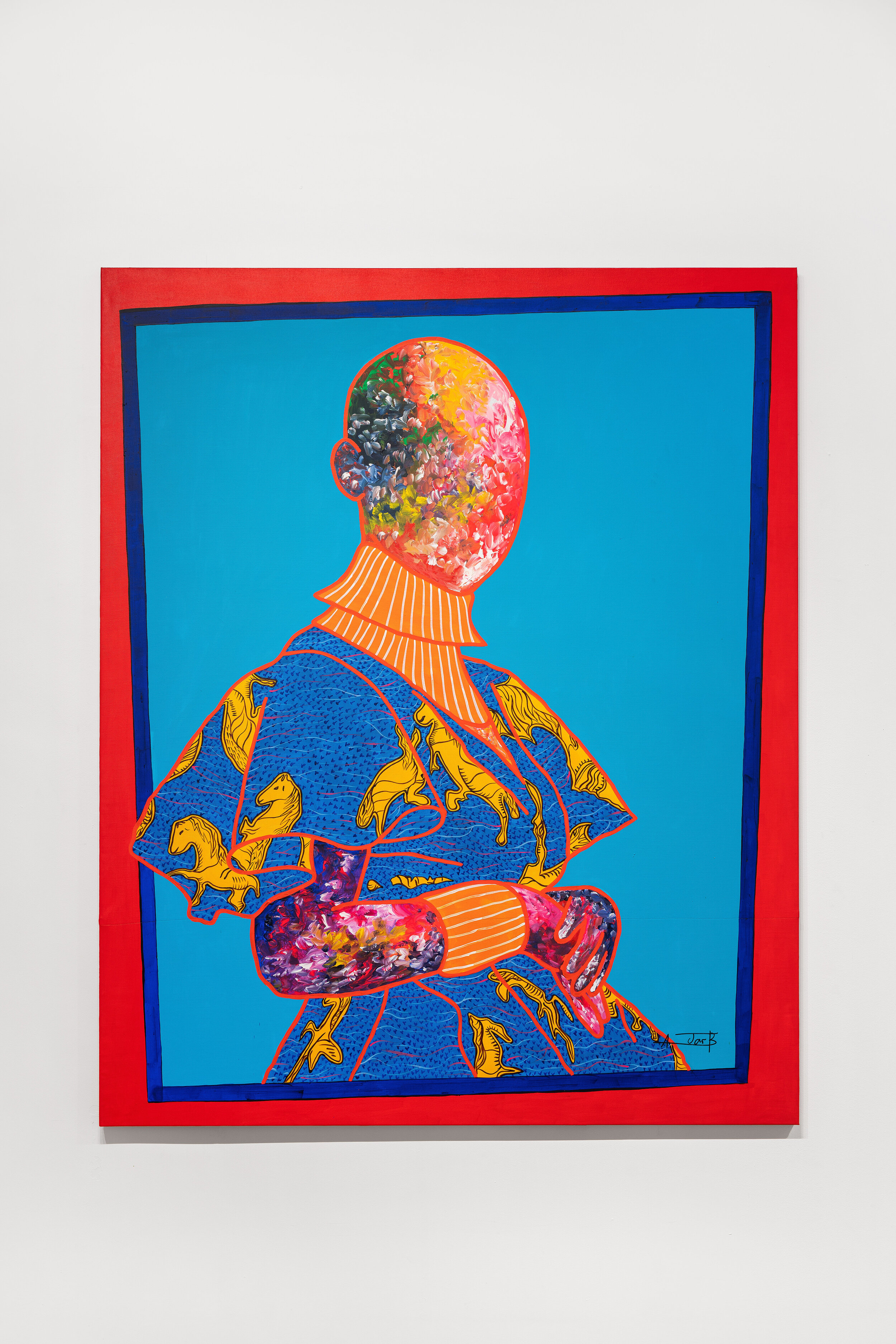   Ajarb Bernard Ategwa   A Woman from Masai , 2021 Acrylic on canvas 78 x 60 inches 