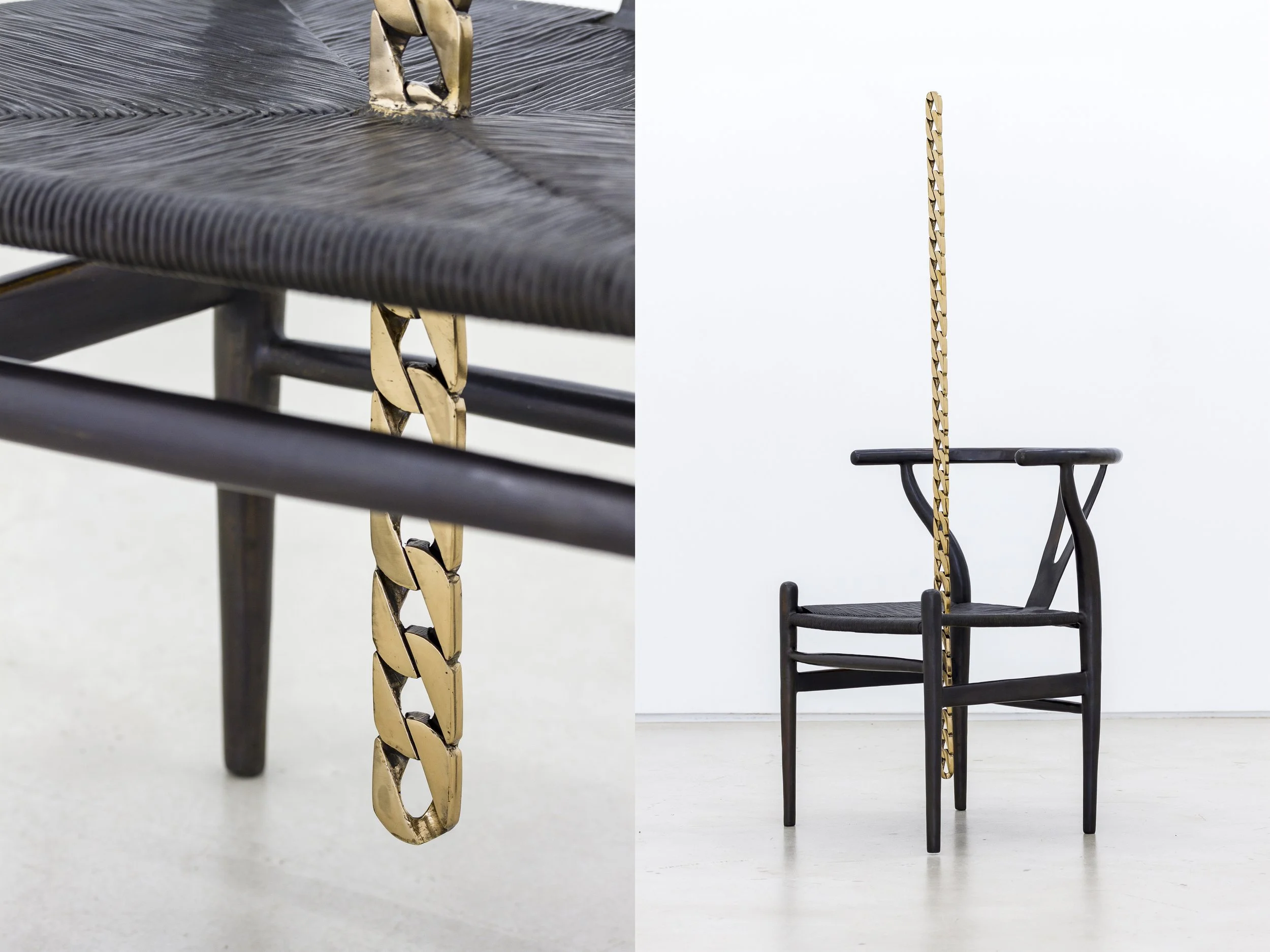   Luis Gispert   Wishbone , 2018 Cast bronze 60 x 21 7/8 × 20 inches Edition of 3 + 2 AP’s  