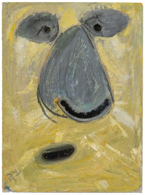   Rafael Ferrer   #3 , 2019 Oil paint, gesso on paper 30 x 22 in 76.2 x 55.9 cm 