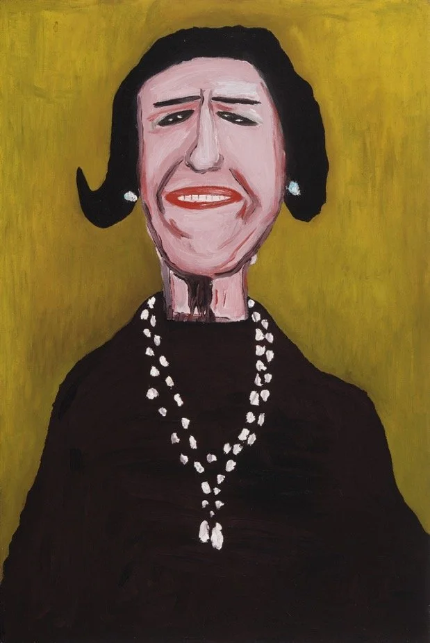   Rafael Ferrer   Divina , 1981 Oil on canvas 30 x 20 in 76.2 x 50.8 cm 