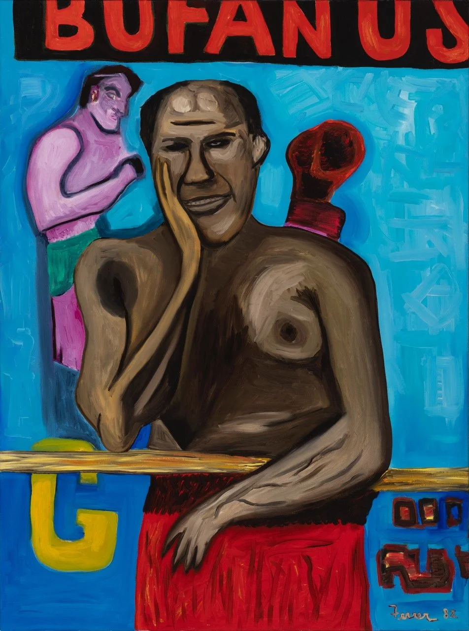   Rafael Ferrer   Emile , 1981 Oil on canvas 40 x 30 in 101.6 x 76.2 cm 